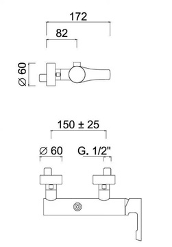 EGO - F5708S - External single handle shower mixer by Rubinetteria Giulini - view 3
